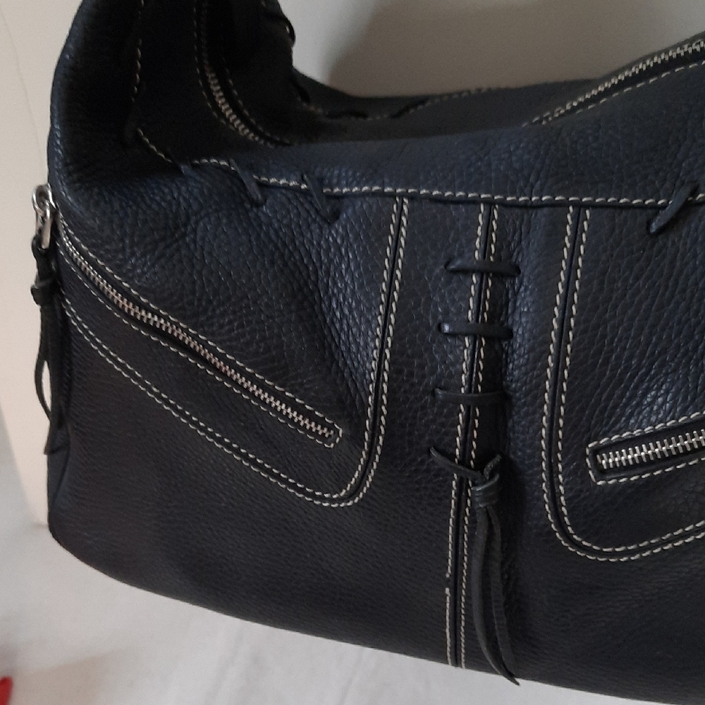 Tod's Black Leather Hobo Bag